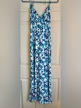 Nine Eight- Blue Dot Print Women's Dress